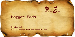 Magyar Edda névjegykártya