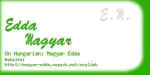 edda magyar business card